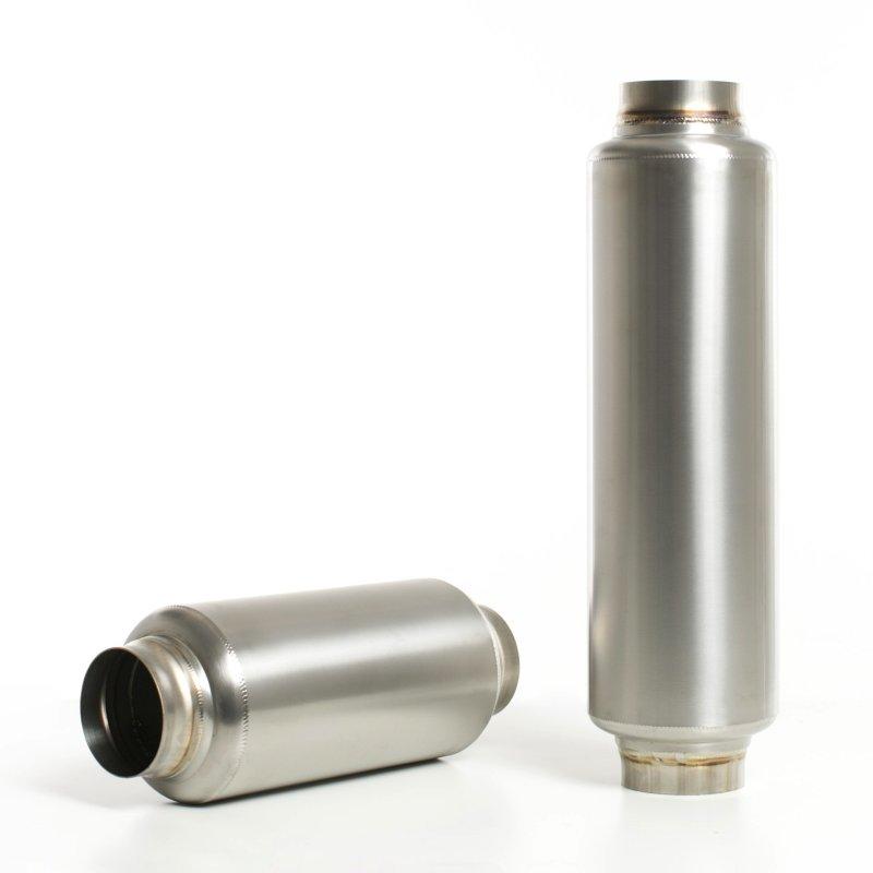 Ticon Industries 12in OAL 2.5in In/Out Ultralight Titanium Muffler 116-06313-0000 Main Image