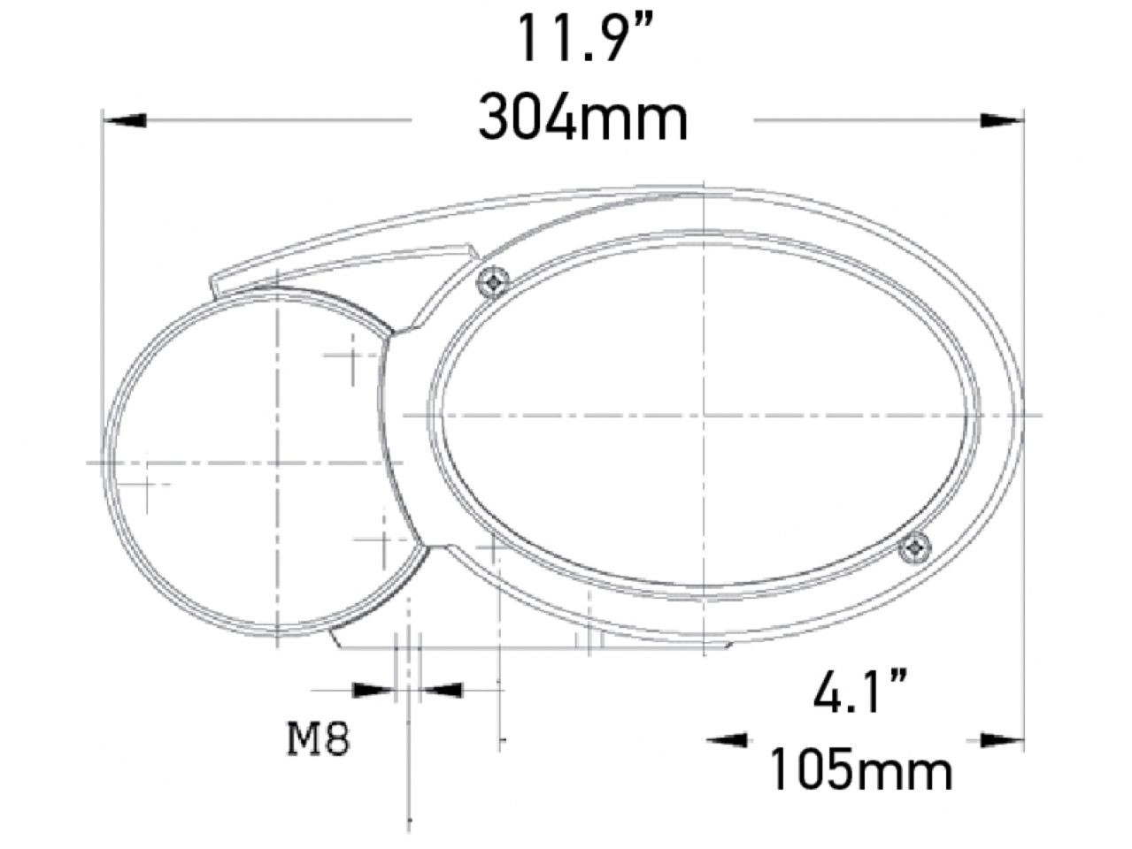 Hella C120 Combination Headlight Righthand, Stud