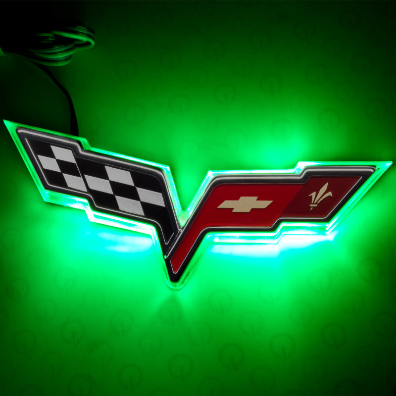 ORACLE Lighting Oracle Chevrolet Corvette C6 Illuminated Emblem - Dual Intensity - Green 3098-004