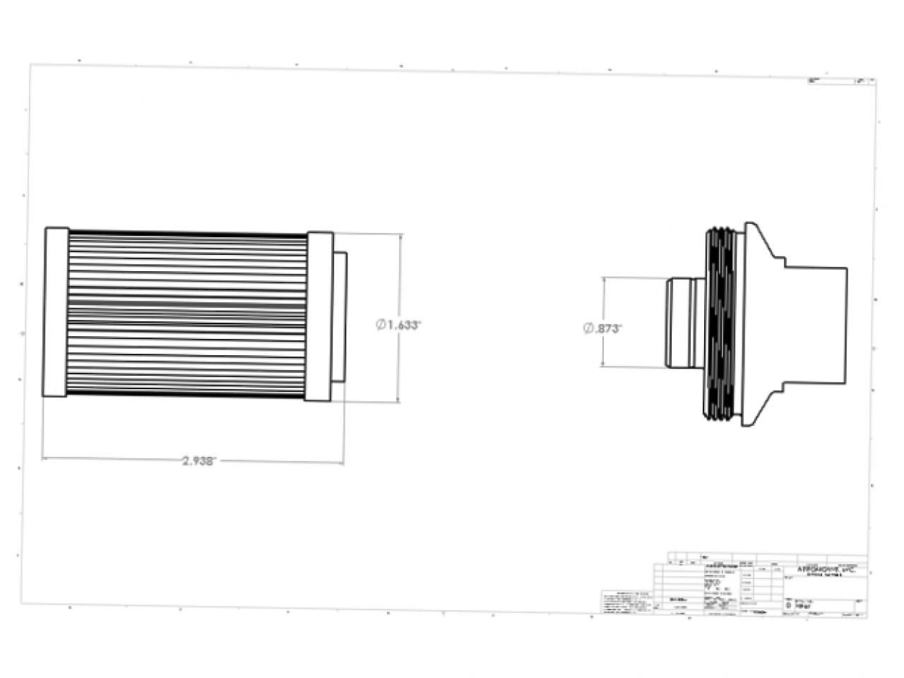 Aeromotive 10-M Microglass Replacement Element for Filter Assembly