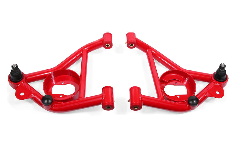 BMR 82-82 3rd Gen F-Body Non-Adj. Lower A-Arms w/ Spring Pocket (Polyurethane) - Red AA008R