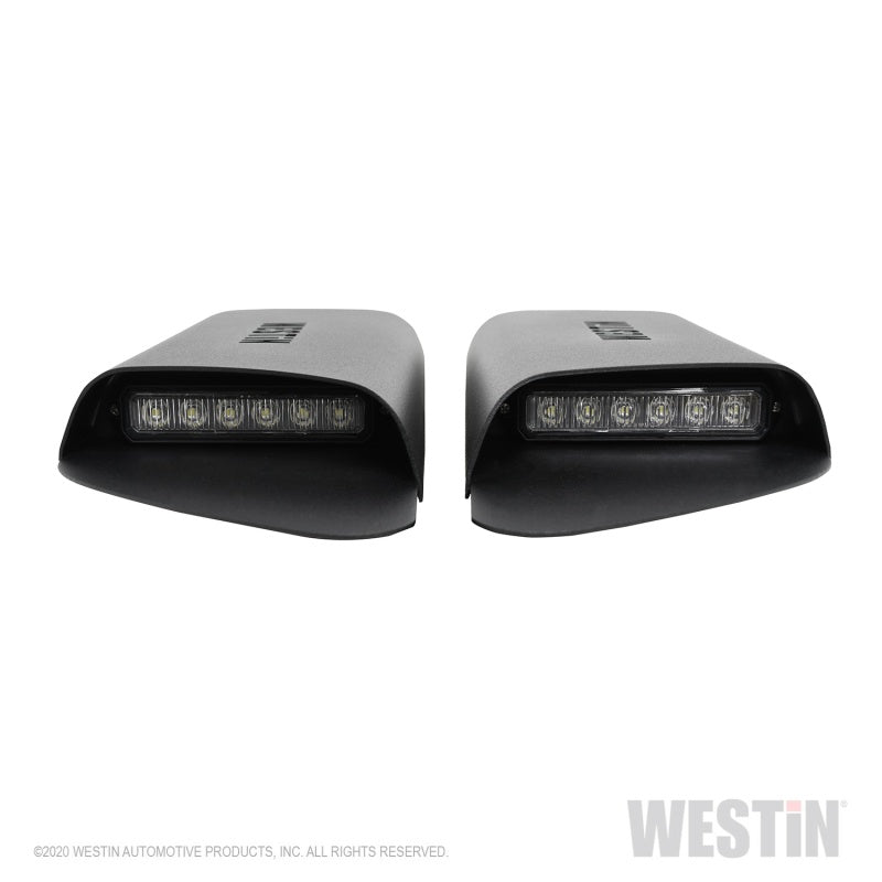 Westin 18-20 Jeep Wrangler JL 2dr LED Hood Scoops - Textured Black 62-41115