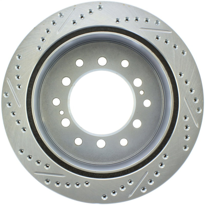 StopTech 10-19 Lexus GX / Toyota 4Runner Select Sport Slotted & Drilled Rear Left Rotor 227.44175L