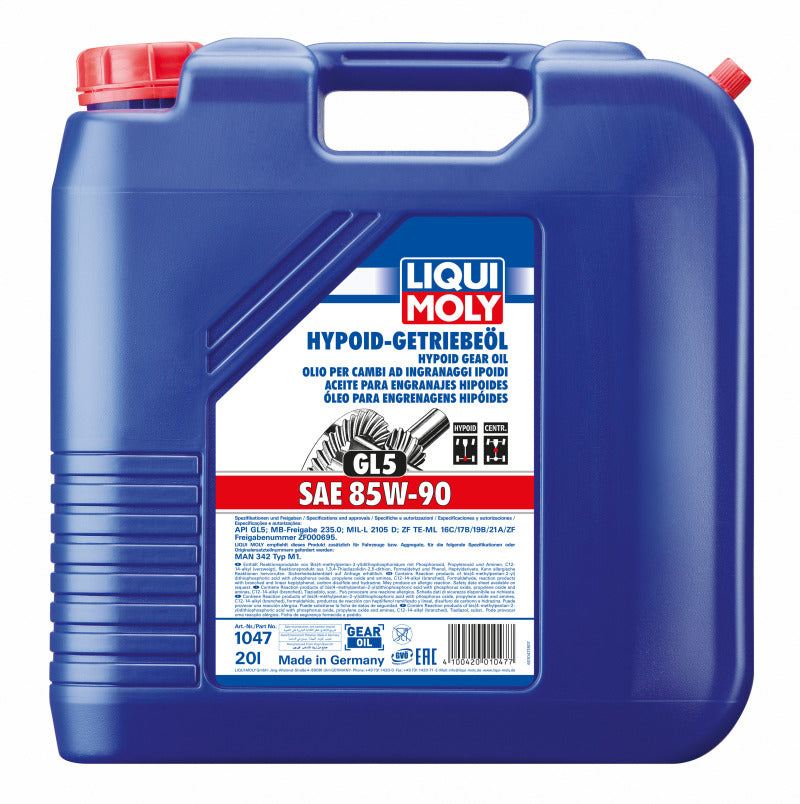 LIQUI MOLY 20L Hypoid Gear Oil (GL5) SAE 85W90 22082