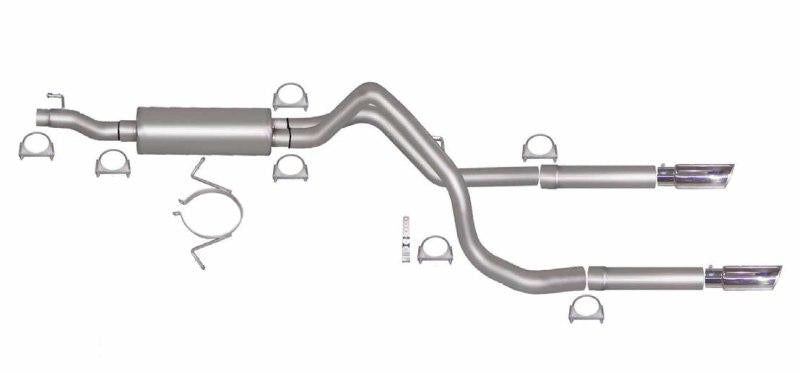 Gibson 06-08 Dodge Ram 1500 Laramie 5.7L 2.5in Cat-Back Dual Split Exhaust - Stainless 66549 Main Image