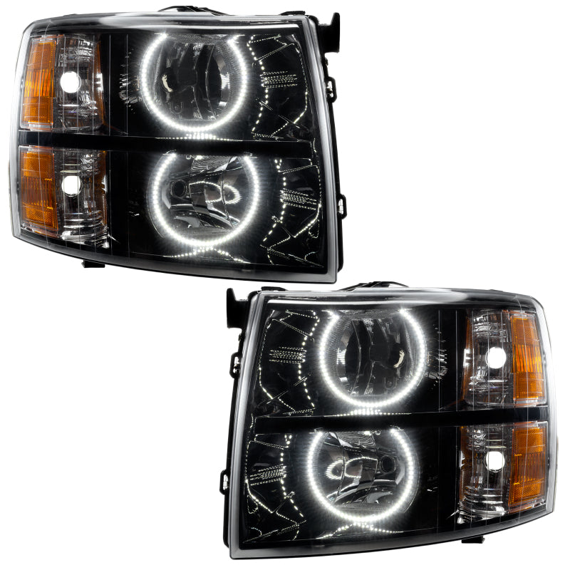 ORACLE Lighting Oracle 07-13 Chevrolet Silverado SMD HL - Black - Round Style - White 7105-001