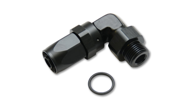 Vibrant Male Hose End Fitting 90 Degree Size: -6AN Thread: 6 9/16-18 w/O-Ring