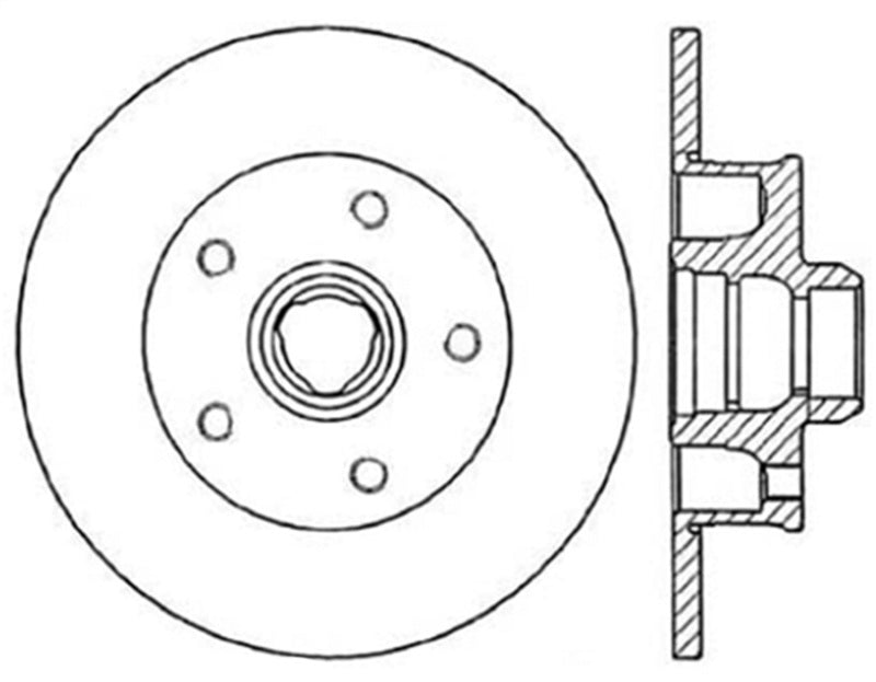 StopTech  Sport Cryo Drilled/Slotted Brake Rotor; Rear Right