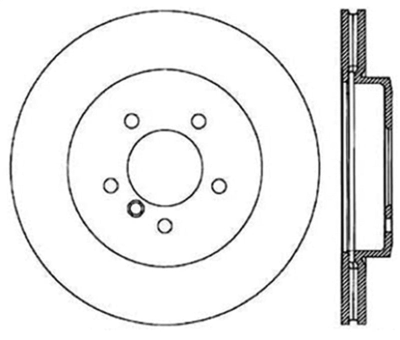 StopTech  Sport Cryo Cross Drilled Brake Rotor; Front Left