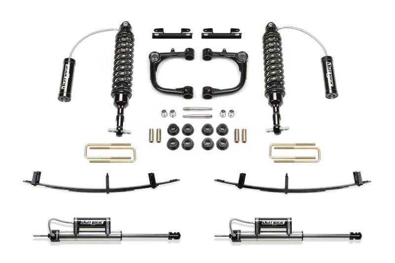 Fabtech 05-14 Toyota Tacoma 2WD/4WD 6 Lug 3in UCA System w/DL 2.5 Resi Coilovers & Rear DL Shocks K7065DL Main Image