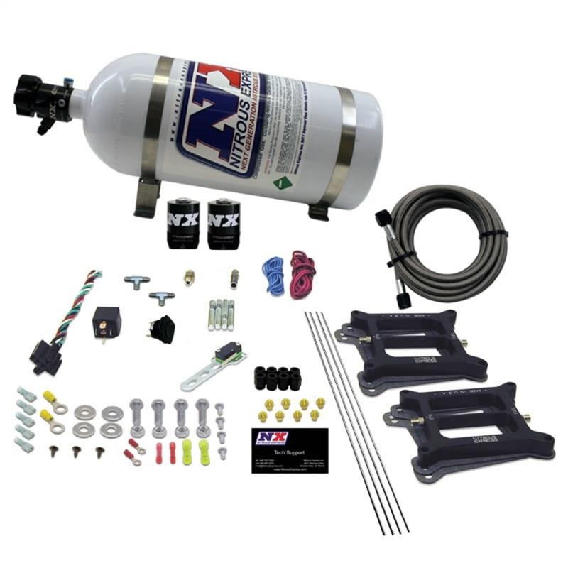 Nitrous Express Dual/4150/Alcohol Nitrous Kit (50-300HP) w/10lb Bottle 30245-10 Main Image