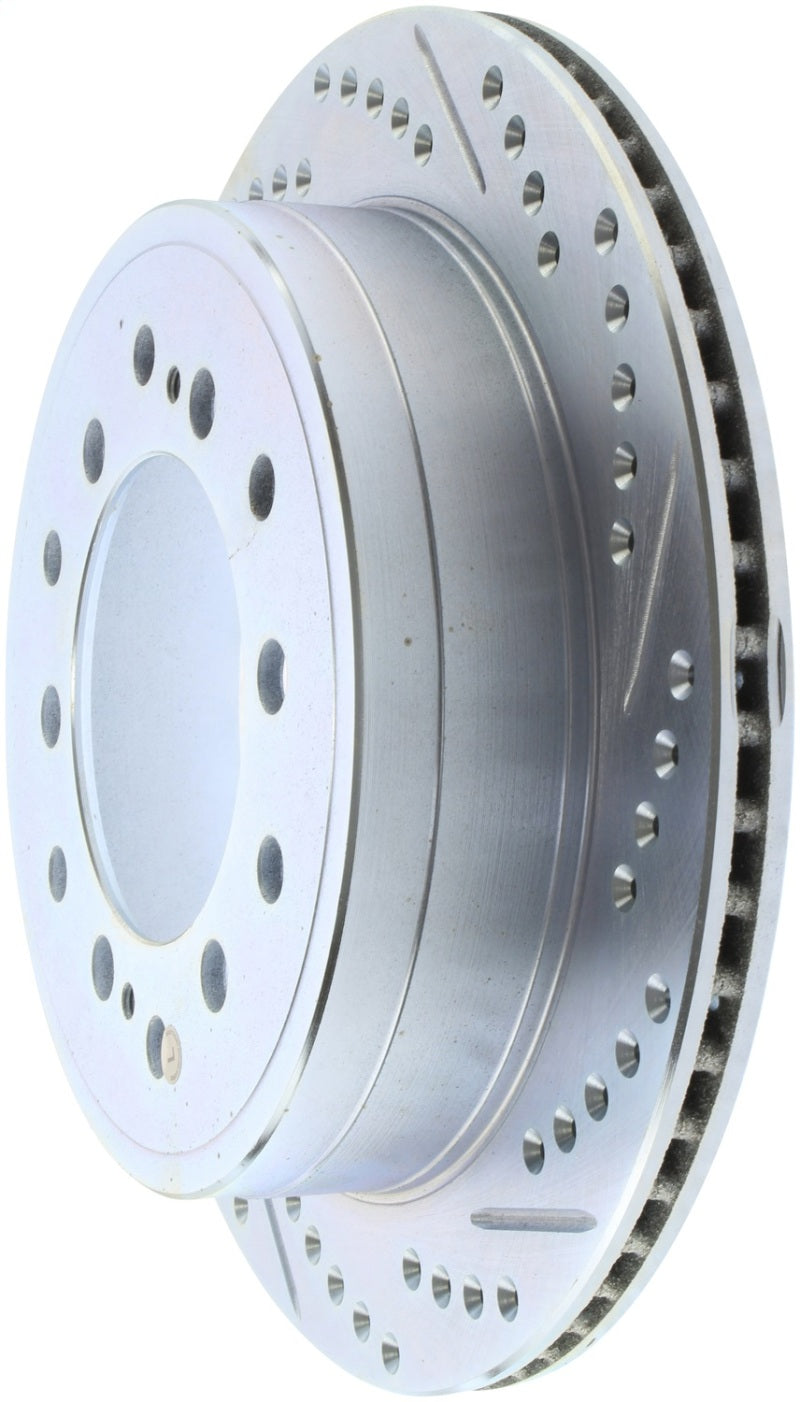 StopTech 10-19 Lexus GX / Toyota 4Runner Select Sport Slotted & Drilled Rear Left Rotor 227.44175L