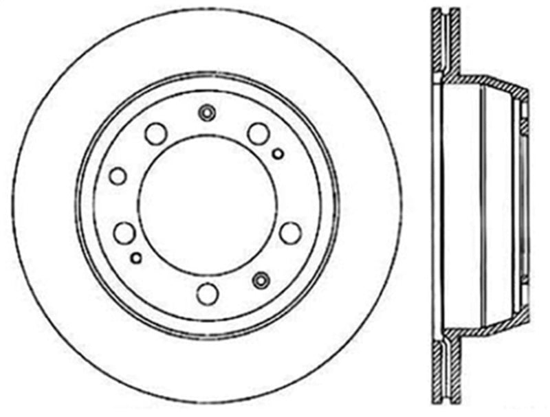 StopTech Sport Cryo Cross Drilled Brake Rotor; Front Left