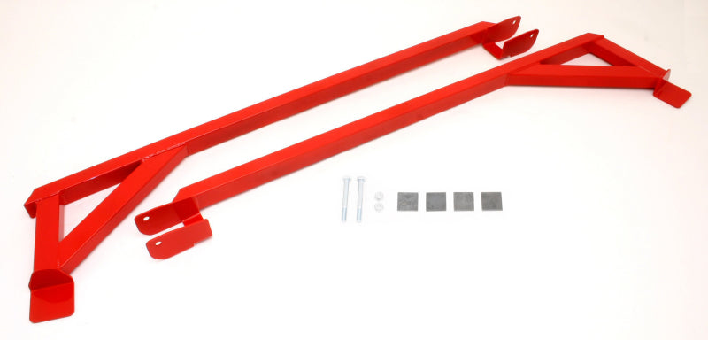 BMR 82-82 3rd Gen F-Body Weld-On Boxed Subframe Connectors (Inside Frame Exhaust) - Red SFC008R