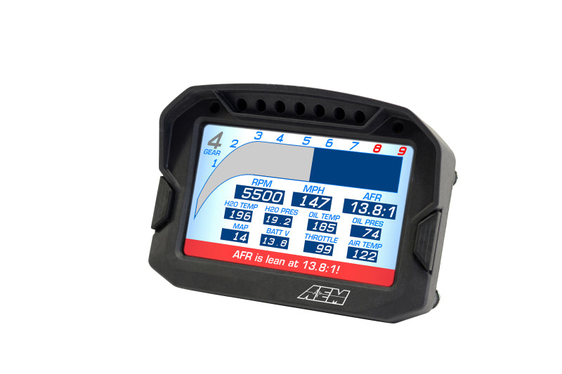 AEM CD-5LG Carbon Logging Digital Dash Display w/ Internal 10Hz GPS & Antenna 30-5603