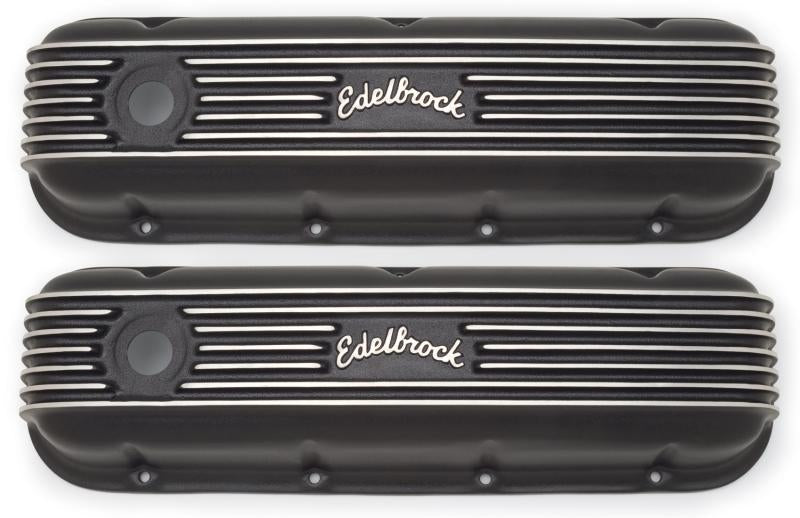 Edelbrock Valve Cover Classic Series Chevrolet 1965 and Later 396-502 V8 Black 41853 Main Image