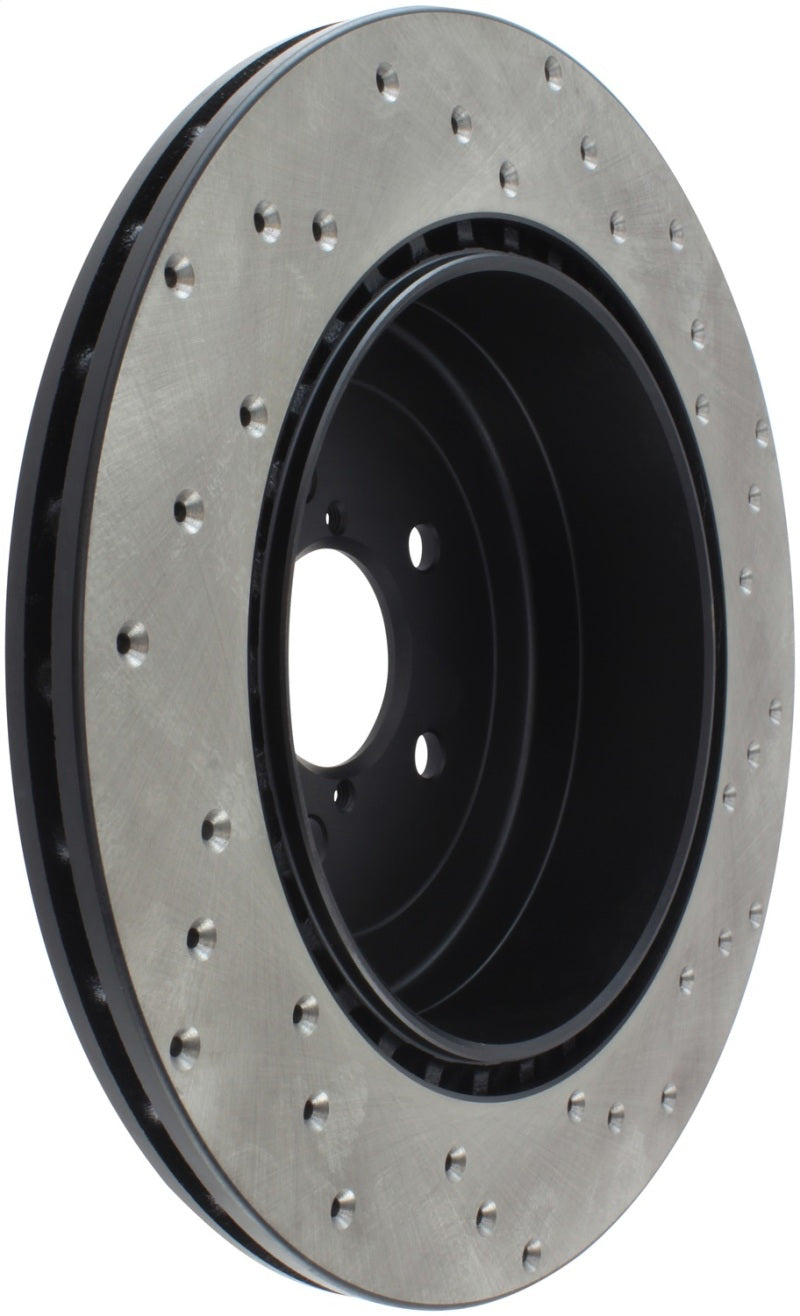 StopTech Sport Cross Drilled Brake Rotor; Rear Right