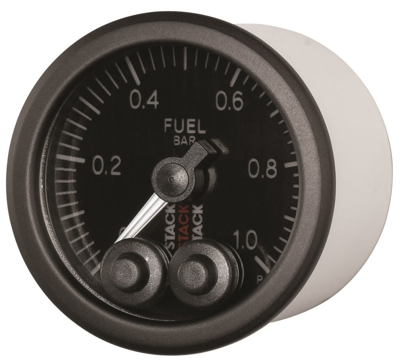 Autometer Stack 52mm 0-1 Bar M10 Male Pro-Control Fuel Pressure Gauge - Black ST3503