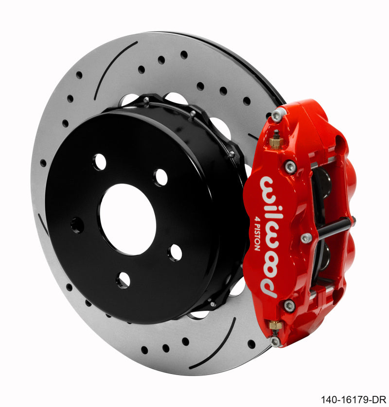 Wilwood Narrow Superlite 4R Rear Brake Kit 14.00in Red 2020-Up Jeep JT w/ Lines 140-16179-DR