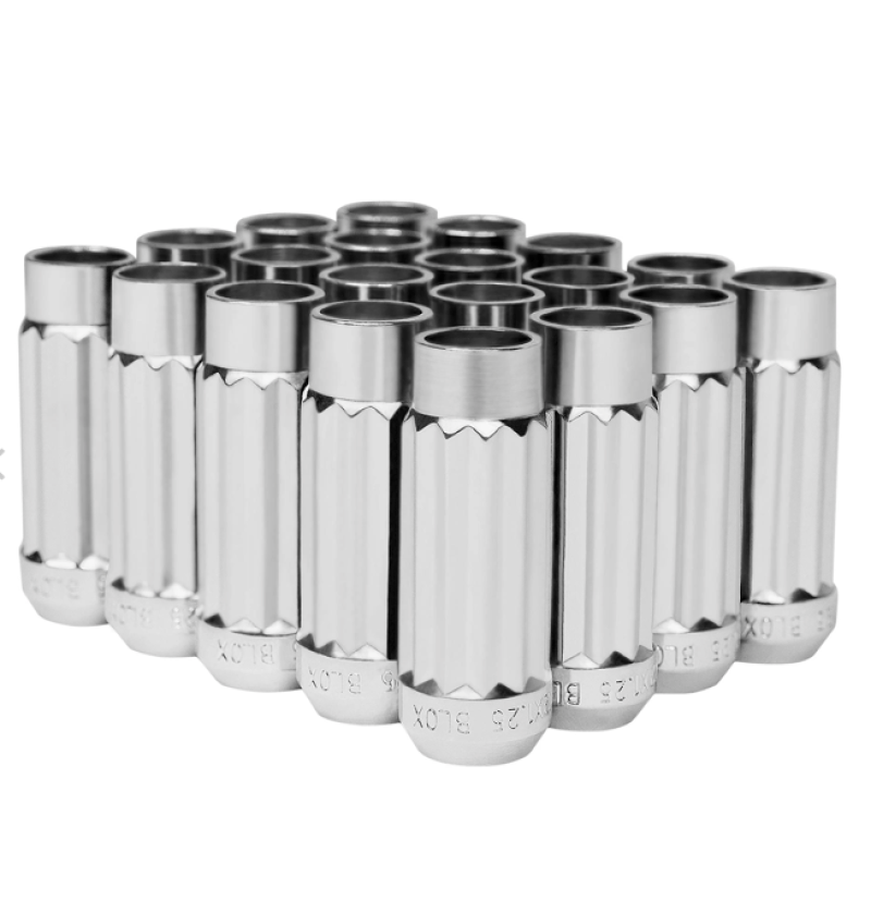 BLOX Racing 12-Sided P17 Tuner Lug Nuts 12x1.25 - NEO Chrome Steel - Set of 20 BXAC-00145-NEO