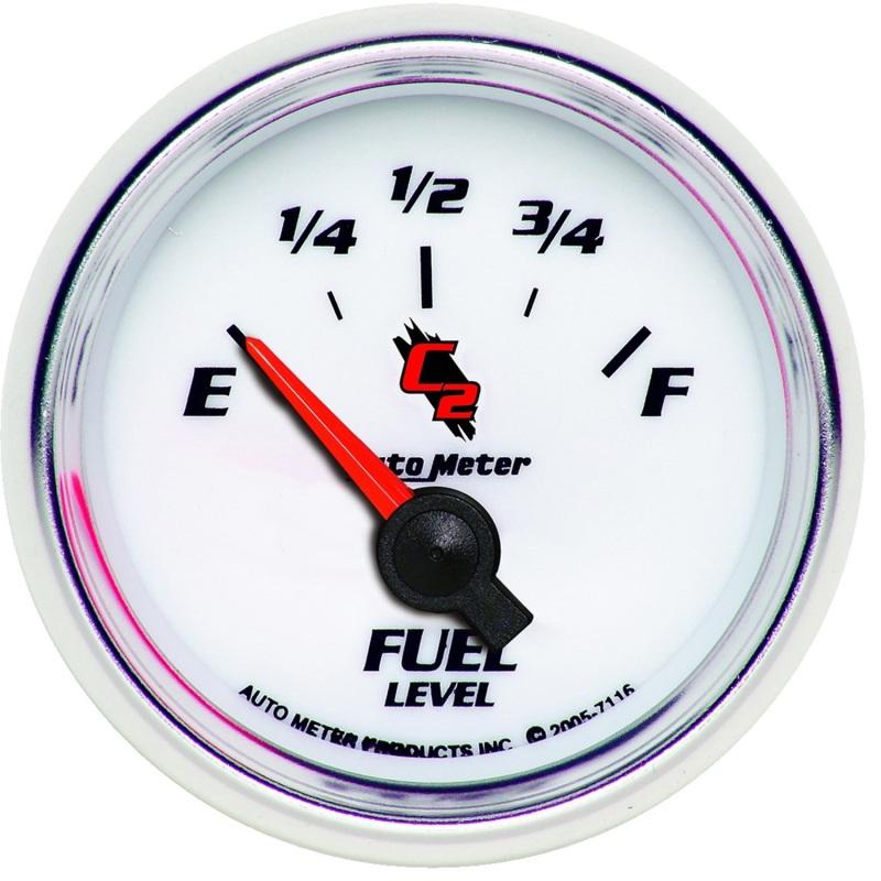 Autometer C2 52mm 240-33 Ohm Short Sweep Electronic Fuel Level Gauge 7116 Main Image