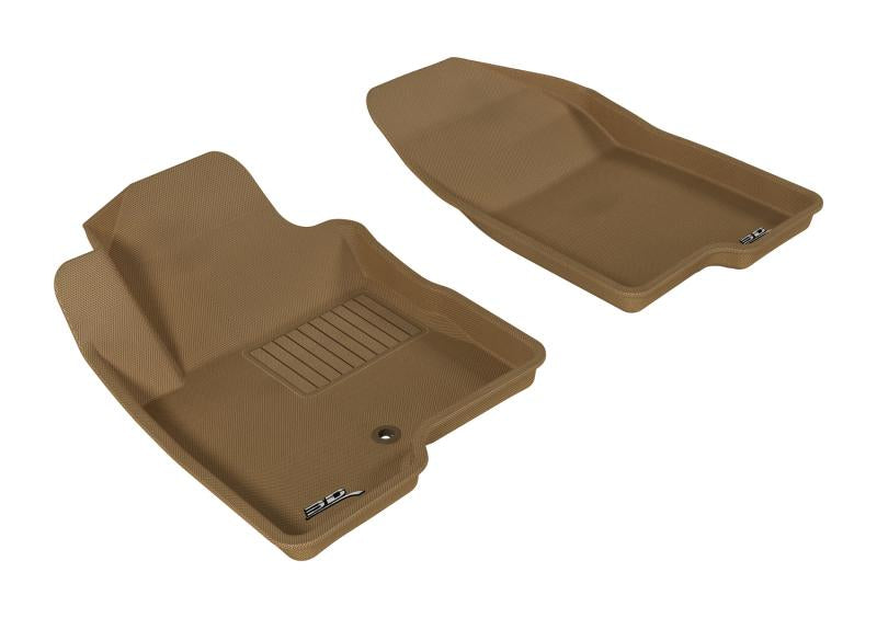 3D MAXpider 2007-2013 Jeep Compass Kagu 1st Row Floormat - Tan L1JP00811502 Main Image