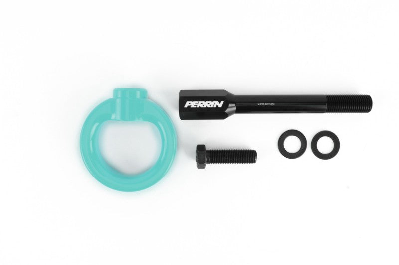 Perrin 02-07 Subaru WRX/STI Tow Hook Kit (Front) - Hyper Teal PSP-BDY-230TE