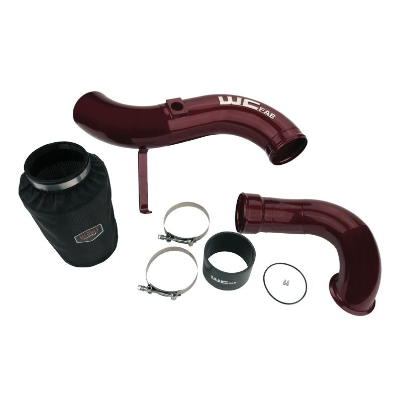 Wehrli 06-07 Chevrolet 6.6L LBZ Duramax 4in Intake Kit Stage 2 - WCFab Red WCF100638-RED Main Image