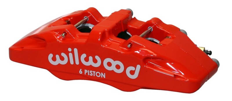 Wilwood Caliper-Forged Dynapro 6 5.25in Mount-Red-L/H 1.62/1.12/1.12in Pistons 1.10in Disc 120-13437-RD