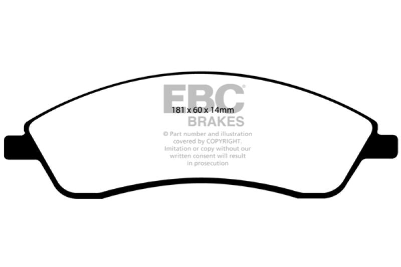 EBC 06-07 Cadillac CTS 2.8 (Sports Suspension) Ultimax2 Front Brake Pads UD1019 Main Image