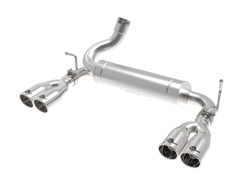 aFe Vulcan Series 2.5in 304 SS Axle-Back Exhaust Polished 07-18 Jeep Wrangler (JK) V6-3.6/3.8L 49-38086-P