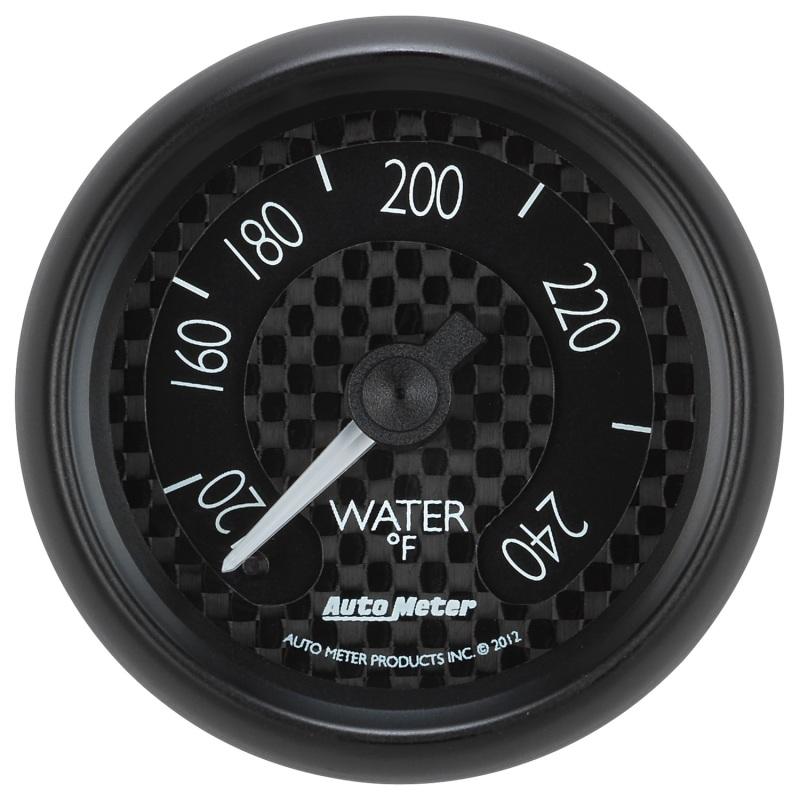 Autometer GT Series 52mm Mechanical 120-240 Deg F Water Temperature Gauge 8032 Main Image