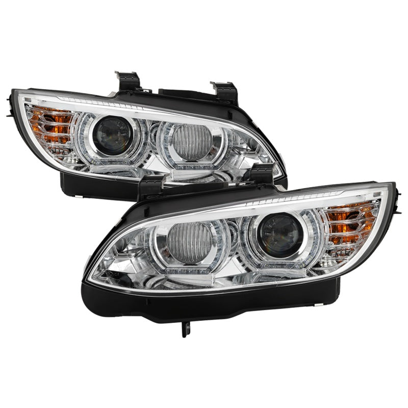 Spyder 08-10 BMW F92 3 Series Proj Headlight - High Beam H3 DRL LED - Chrome - PRO-YD-BMWE9208-DRL-C 5086518