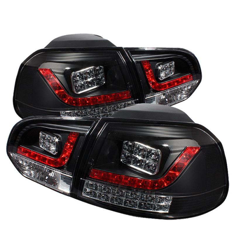 Spyder Volkswagen Golf/GTI 10-13 LED Tail Lights Black ALT-YD-VG10-LED-BK 5008176 Main Image