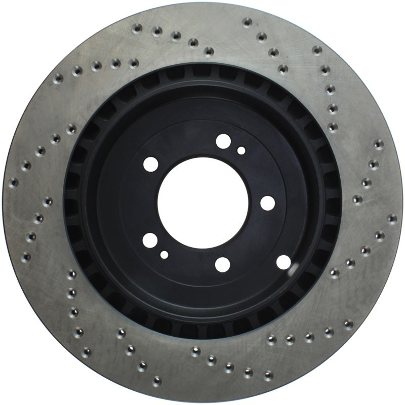 StopTech Sport Cross Drilled Brake Rotor; Rear Right