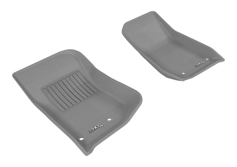 3D MAXpider 2014-2018 Jeep Wrangler JK 2-Door/Unlimited Kagu 1st Row Floormat - Gray L1JP01111501