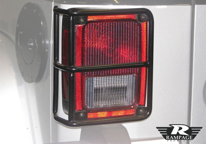 Rampage 2007-2018 Jeep Wrangler(JK) Taillight Guards - Black 88660