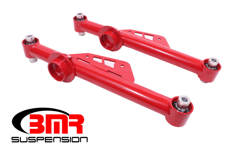 BMR 79-98 Fox Mustang Non-Adj. Lower Control Arms w/ Spherical Bearings - Red TCA016R