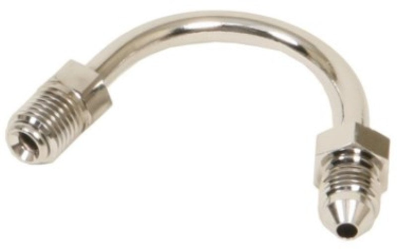 Russell Performance 3/8in-24 Inverted Flare to Male -3AN Steel Chrome 150 Degree Brake Line Fitting R4284C