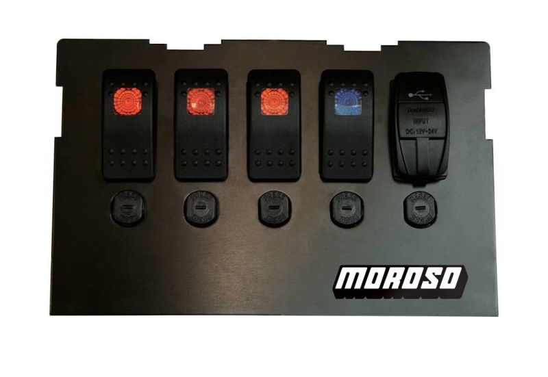 Moroso 99-04 Mazda Miata NB Radio Pocket Block Off Plate With Switches 74315