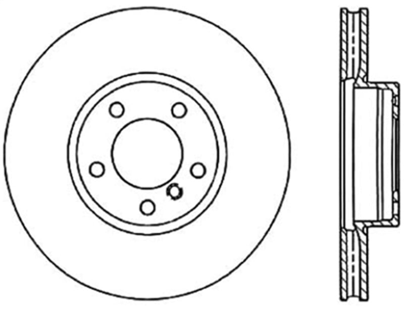 StopTech Sport Cryo Cross Drilled Brake Rotor; Front Right