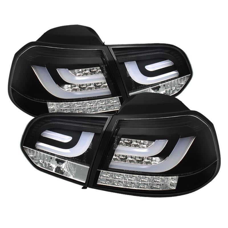 Spyder Volkswagen Golf/GTI 10-13 G2 Type With Light Bar LED Tail Lights Black ALT-YD-VG10-LED-G2-BK 5071767 Main Image