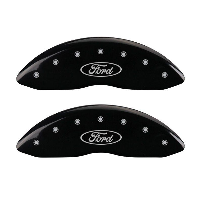 MGP 4 Caliper Covers Engraved Front & Rear MGP Black finish silver ch 10235SMGPBK Main Image