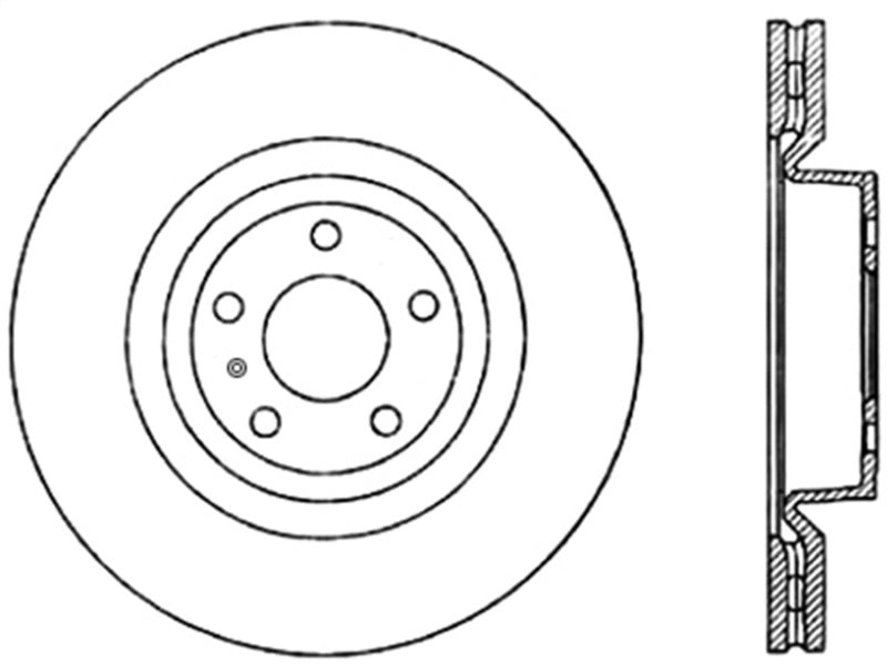 StopTech Sport Cryo Cross Drilled Brake Rotor; Front Left