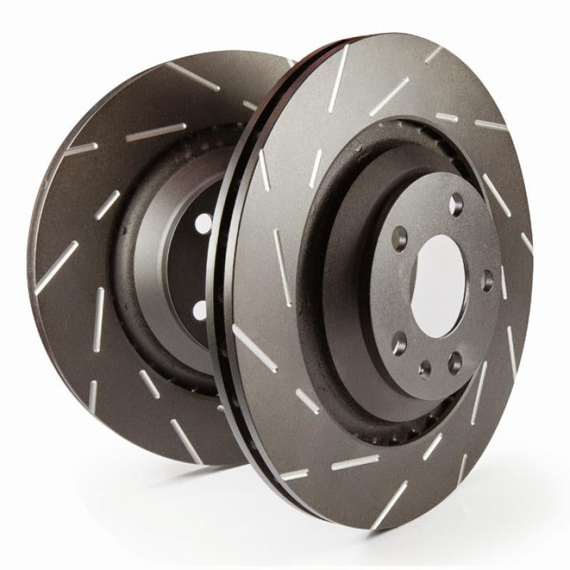 EBC 2012+ Cadillac XTS USR Blackdash Sport Slotted Front Rotors USR7651 Main Image