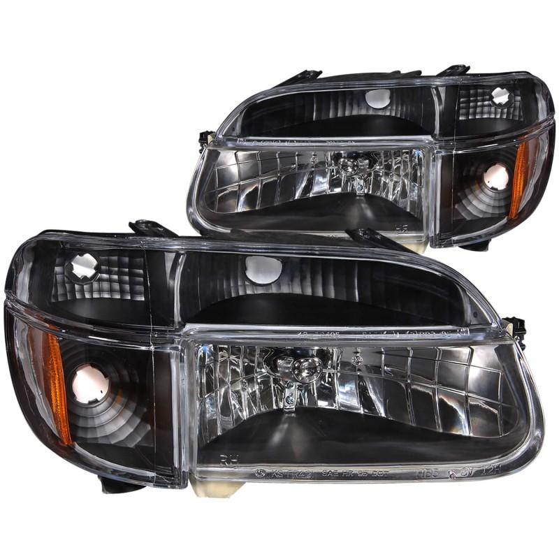 ANZO 1995-2001 Ford Explorer Crystal Headlights Black 111039 Main Image