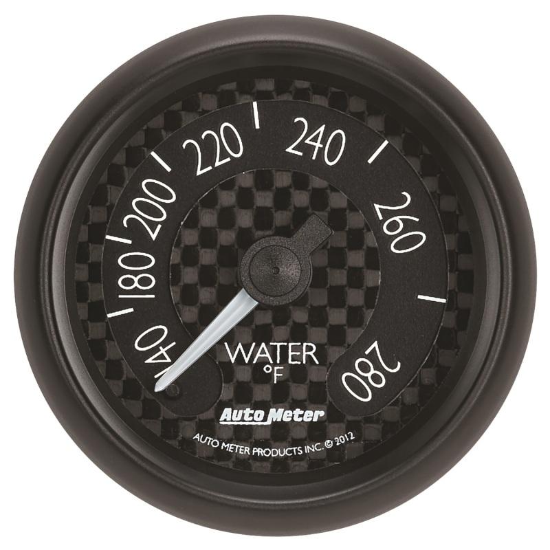 Autometer GT Series 52mm Mechanical 140-280 Deg F Water Temperature Gauge 8031 Main Image