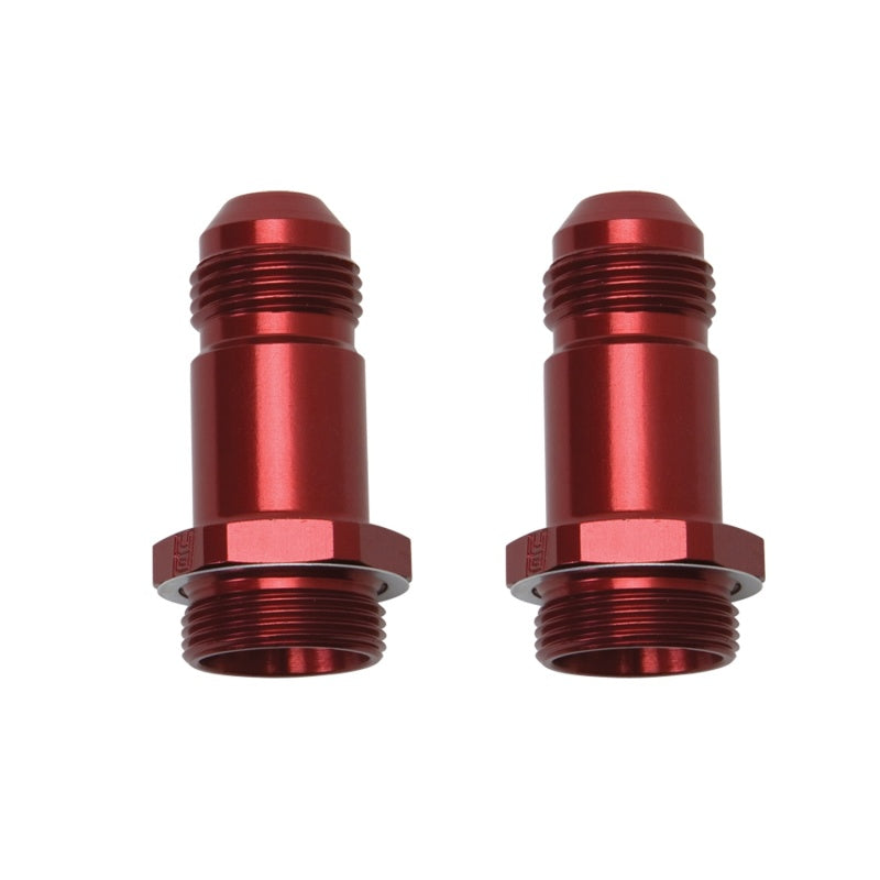 Russell -6 AN Holley Dual Feed Carb Adapter Fitting (Red Finish)