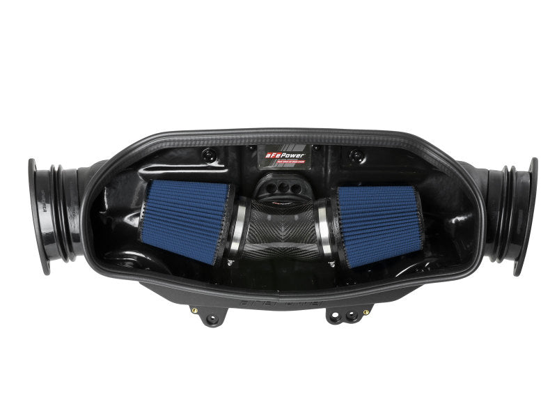 aFe 2020 Chevrolet Corvette C8 Track Series Carbon Fiber Cold Air Intake System With Pro 5R Filters 57-10013R
