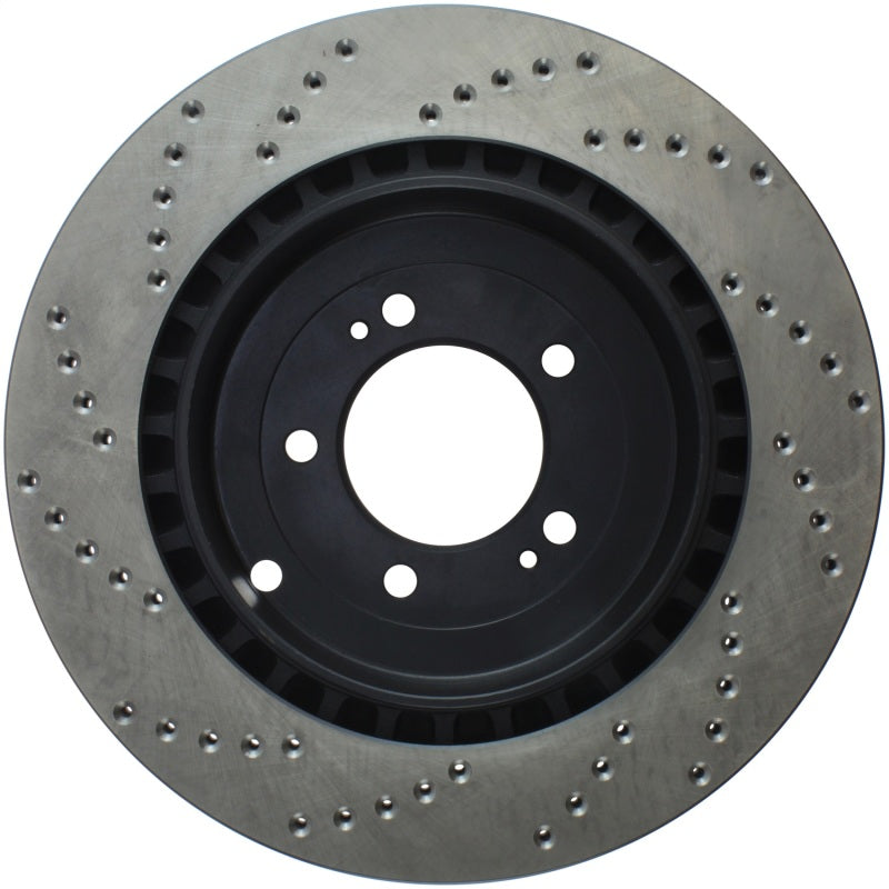 StopTech Sport Cross Drilled Brake Rotor; Rear Left